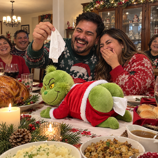 The Grumpy Bum Tissue Holder - Christmas dinner